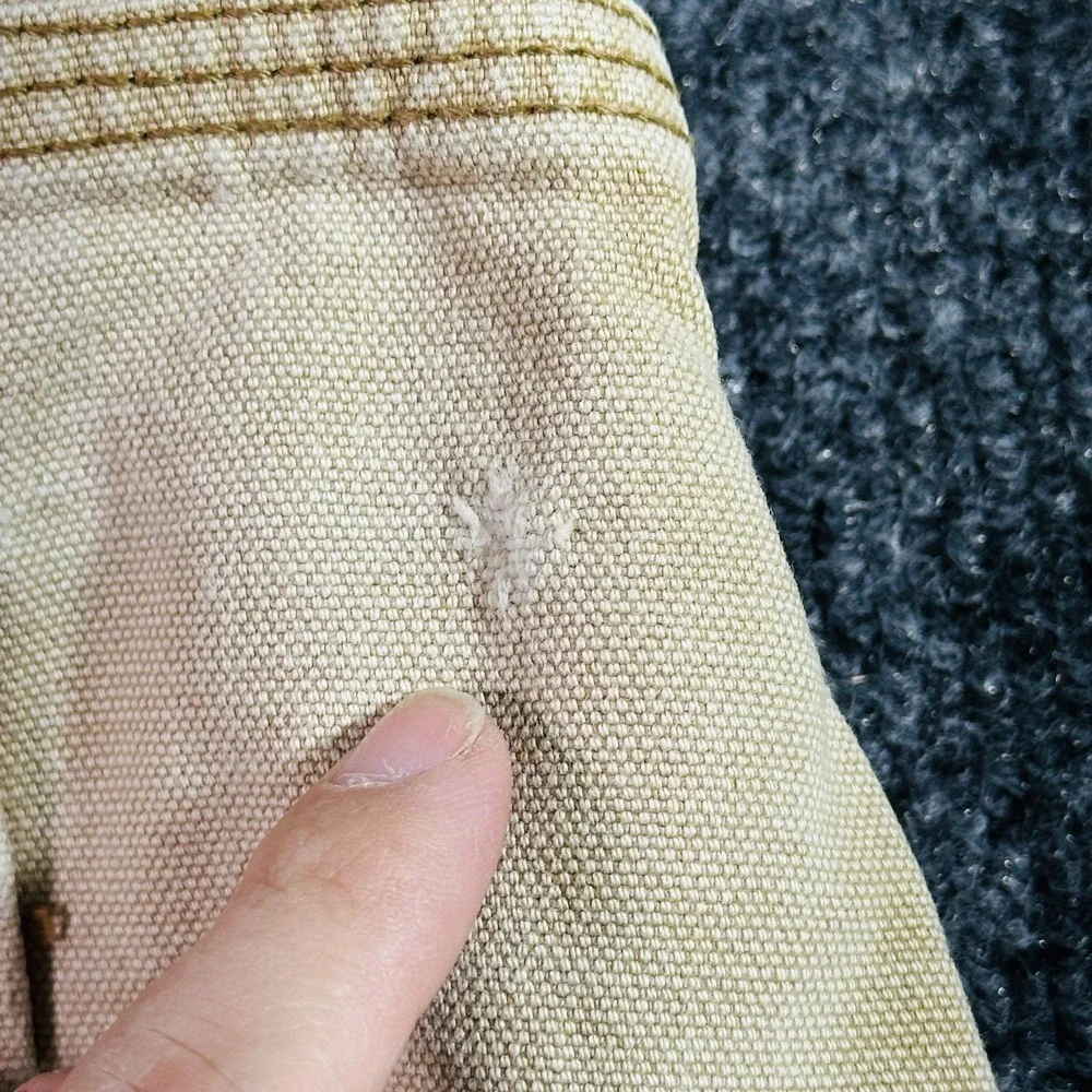 Levis 550 Double Knee Canvas Jeans Men 36x29 Brown Carpenter Relaxed Vintage Y2K